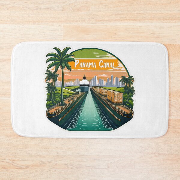 Item preview, Vintage Panama Canal Travel Poster - Retro Minimal Travel Sticker designed and sold by pod24.