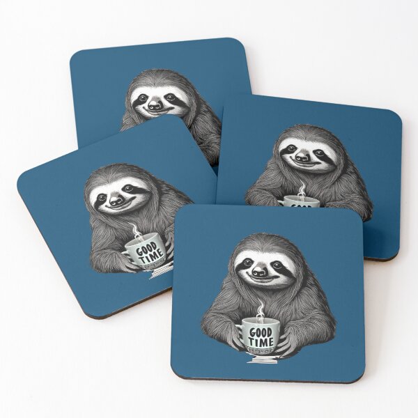 Item preview,  "Sloth Relaxing with a Warm Cup of Coffee" designed and sold by GART27.