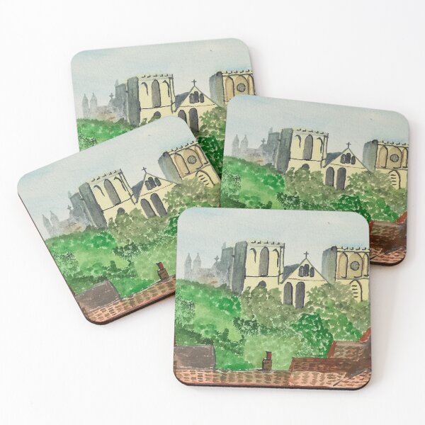 Item preview, Ripon Cathedral over the rooftops.  Watercolour  designed and sold by MrsNelsonpaints.