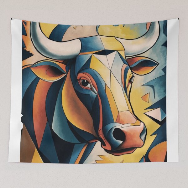Item preview, “Toro Bravo: A Cubist Homage” designed and sold by cbishopbailey.