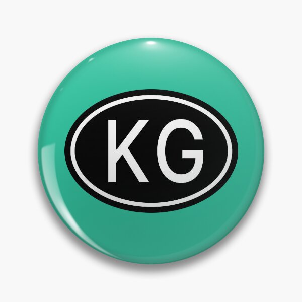Item preview, KG Initials Monogram Oval White Letters designed and sold by Jeallan Designs.