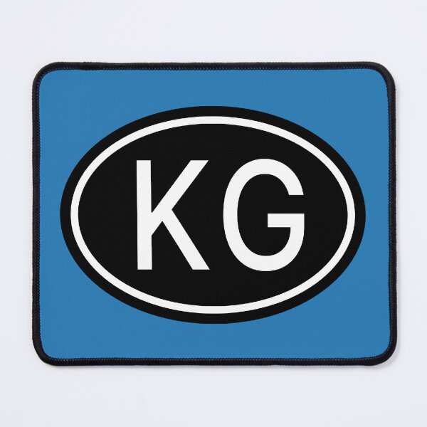 Item preview, KG Initials Monogram Oval White Letters designed and sold by Jeallan Designs.