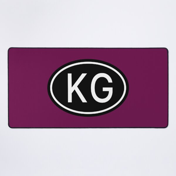 Item preview, KG Initials Monogram Oval White Letters designed and sold by Jeallan Designs.