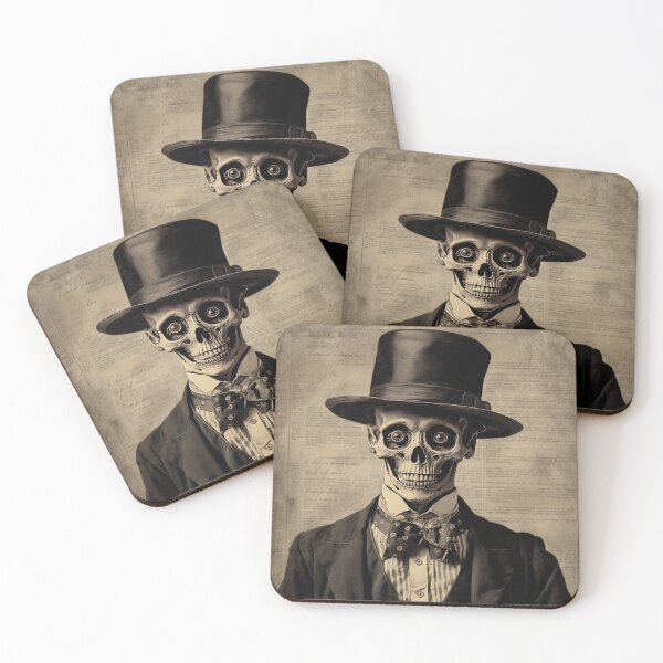 Item preview, Halloween  Vintage Skeletons with black hat- Halloween gift designed and sold by vallass.