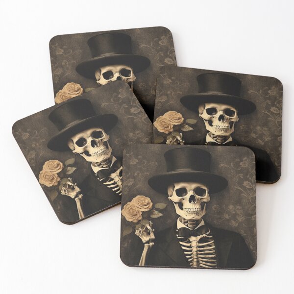Item preview, Halloween Gentleman Vintage Skeletons with flower- Halloween gift designed and sold by vallass.