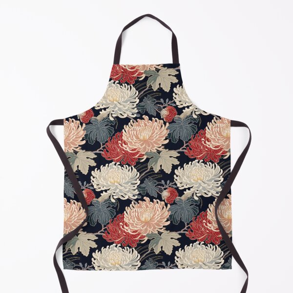Item preview, Chrysanthemum Contrast - Seamless Pattern Furoshiki Design designed and sold by KokoroCreations.