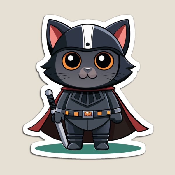 Vista previa del artículo con la obra «Gato Darth Vader», diseñado y vendido por Ambrosiopolis.