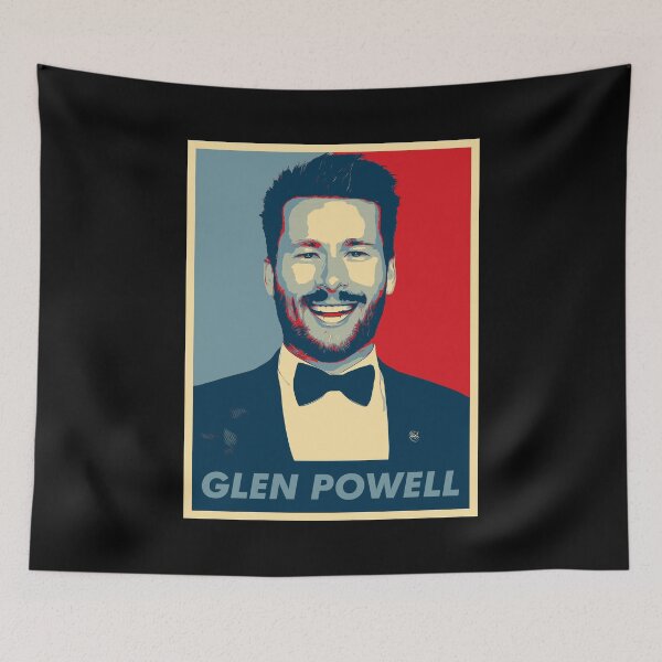 Item preview, Smiling Glen Powell designed and sold by vanzone-studio.