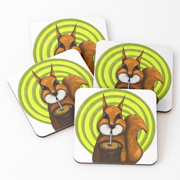 Item preview, Psy squirrel with coffee designed and sold by Maryart8.