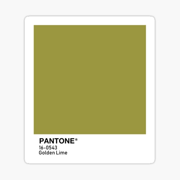 Pantone Golden Lime Sticker For Sale By Scultura Redbubble