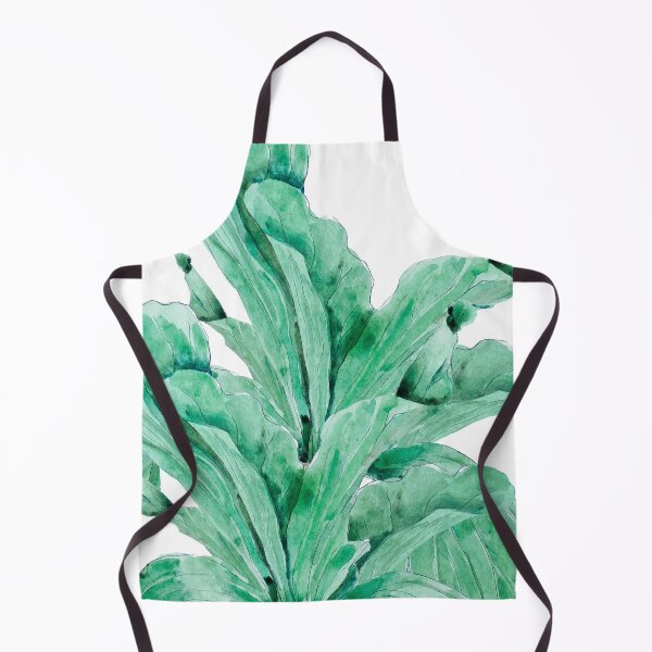 Item preview, green platycerium bifurcatum pattern houseplant indoor plant hand paint watercolour 2 designed and sold by ColorandColor.