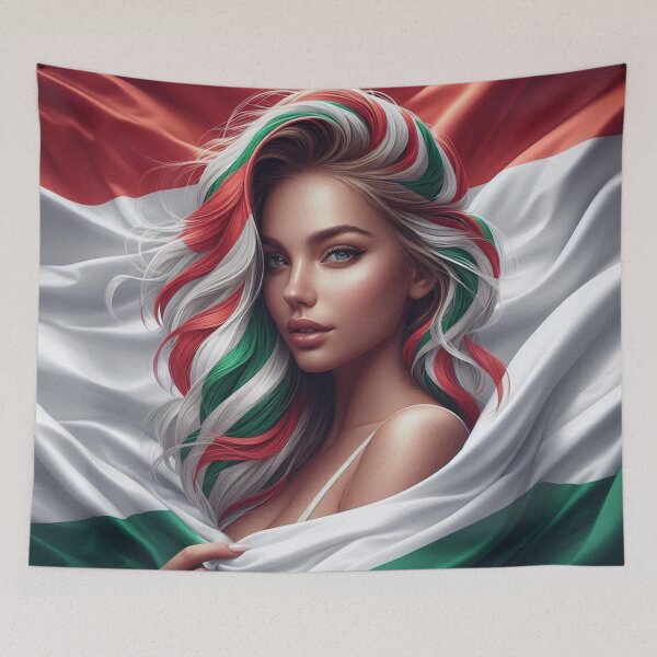 Item preview, Hungarian Woman with Hungarian Flag designed and sold by Simplybe1.
