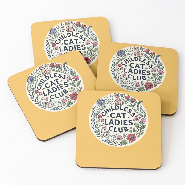 Item preview, Childless Cat Ladies Club Illustration Cat Person Artwork  designed and sold by FrictionMaxxing.