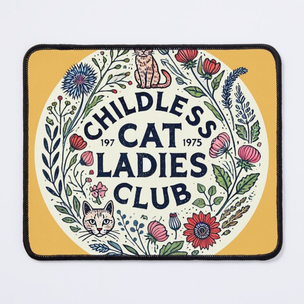Item preview, Childless Cat Ladies Club Illustration Cat Person Artwork  designed and sold by FrictionMaxxing.