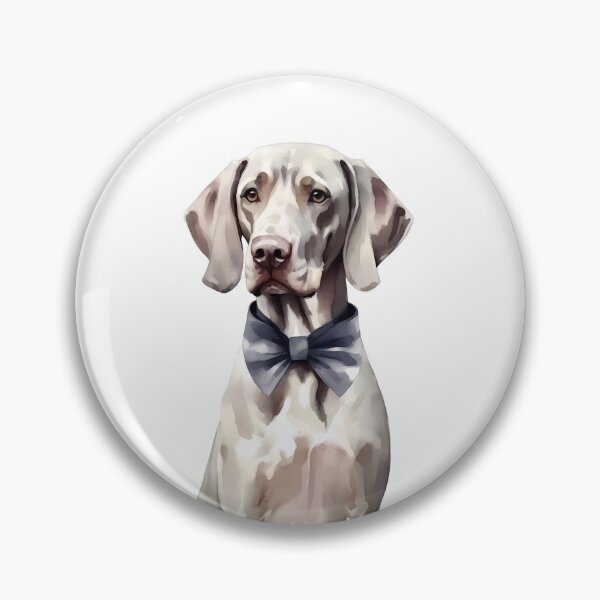 Item preview, Braco de Weimar dog in watercolor designed and sold by ThePinkyPoodle.