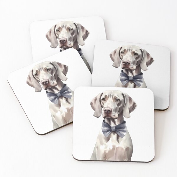 Item preview, Braco de Weimar dog in watercolor designed and sold by ThePinkyPoodle.