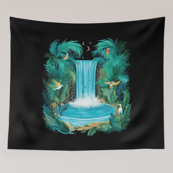 Item preview, Enchanted Waterfall Oasis designed and sold by MyNiceDesigns.