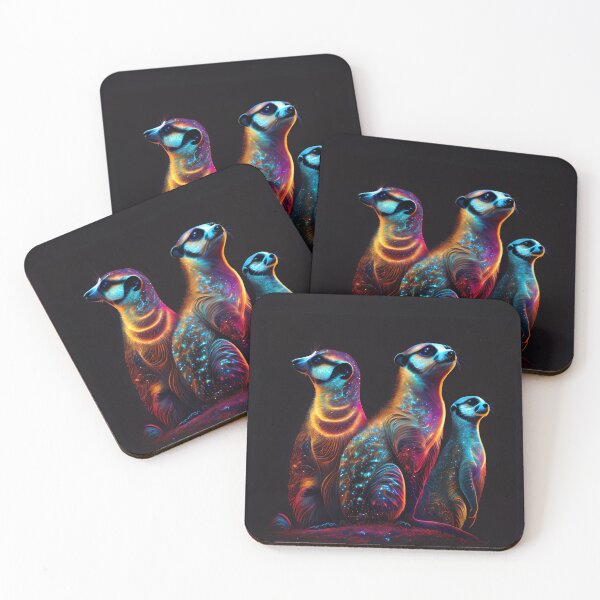 Item preview, Stellar Meerkats in Nebula Glow designed and sold by Sillytoe.