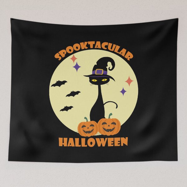 Item preview, Halloween Spooktacular Mid Century Atomic Cat designed and sold by trdstudio.