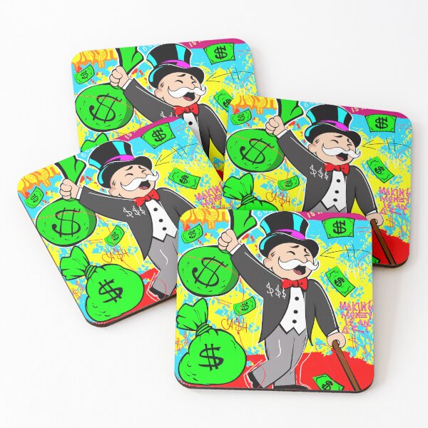 Item preview, Monopoly Man colorful artwork holding $ money designed and sold by DonVivaldo.
