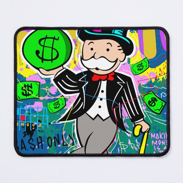 Item preview, Money Theme - Monopoly Man Holding $ Bag designed and sold by DonVivaldo.