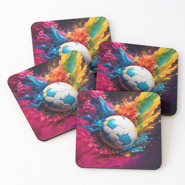 Item preview, A burst of color meets the soccer ball. designed and sold by Sadia  Jannat.