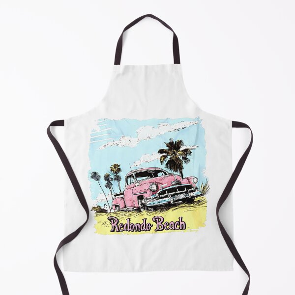 Item preview, Redondo Beach California - 80s Retro Distressed Truck Beach Scene Surf Design designed and sold by YardWest.