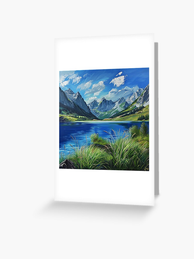 Thumbnail 1 of 2, Greeting Card, The Best Nature Of The Lake designed and sold by GrinGalore.