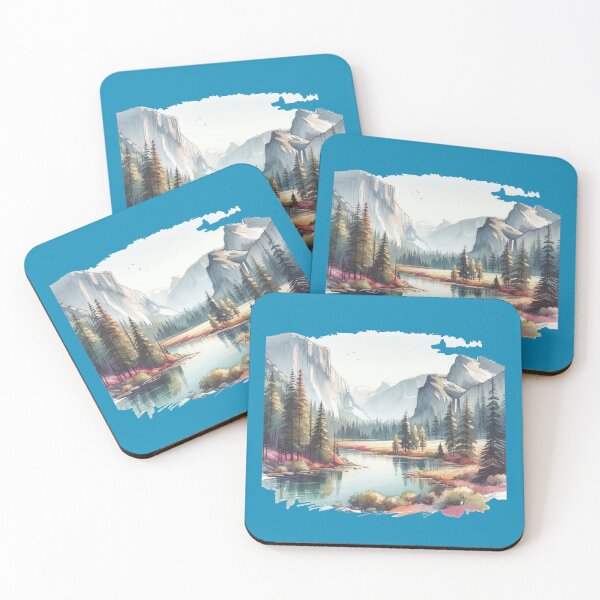 Item preview, Yosemite National Park 3D Sketch in Watercolor ,  designed and sold by PaintMeWorld.