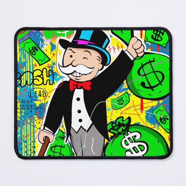 Item preview, Monopoly Man Holding $ Dollar Bag Vivid Artwork designed and sold by DonVivaldo.