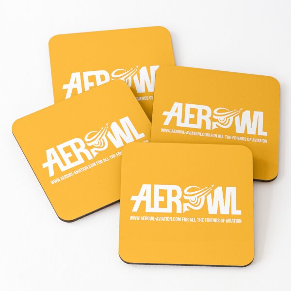 Item preview, Aerowl logo with web address and claim in white designed and sold by Aerowl-aviation.