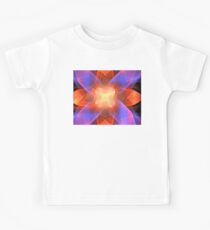 Orange Chenille Flower Kids Tee