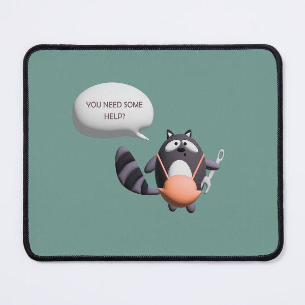 Item preview, cute service racoon designed and sold by greenysweeny.