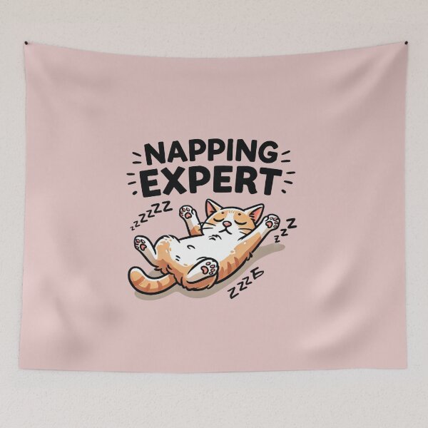 Item preview, Napping Expert Cat designed and sold by AnyMar2023.