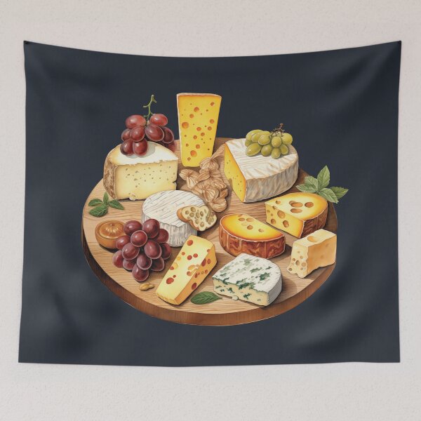 Item preview, Round Platter With Assorted Cheeses And Fruits designed and sold by Alicia Chee.