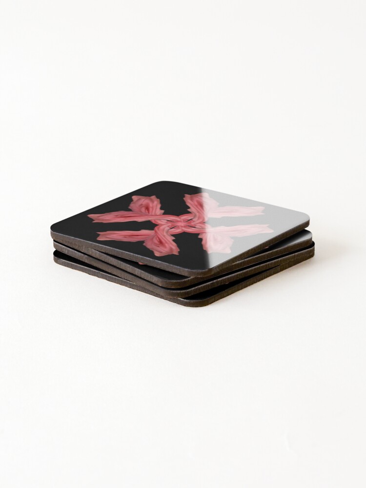 Thumbnail 4 of 5, Coasters (Set of 4), Red abstract pattern  designed and sold by RomeoAzahar.