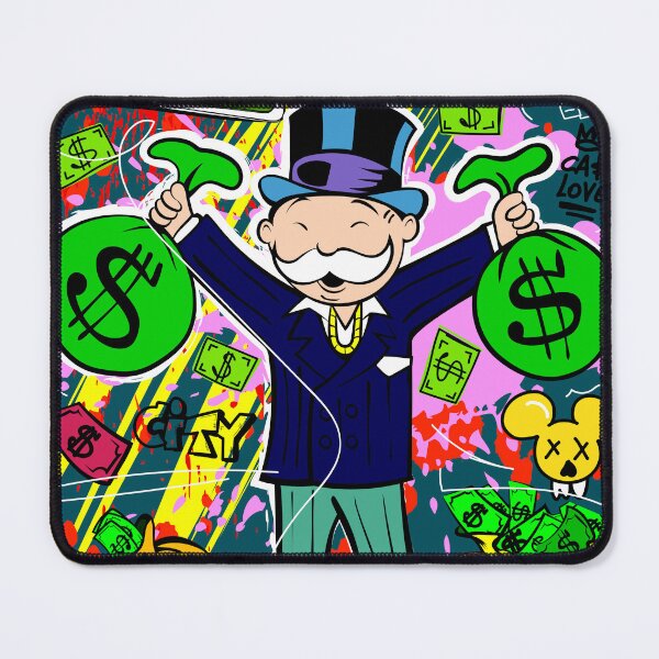 Item preview, Happy Monopoly Man Holding $ Bags designed and sold by DonVivaldo.