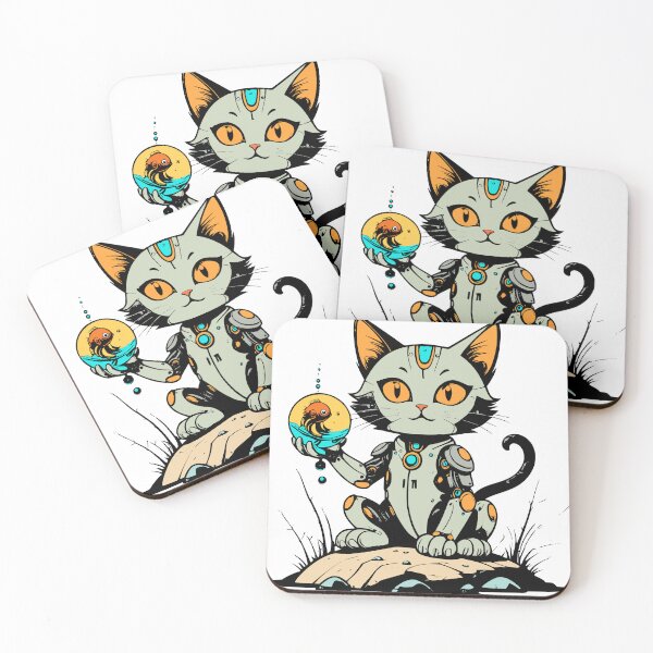 Item preview, Cat with fish designed and sold by contessaxd.