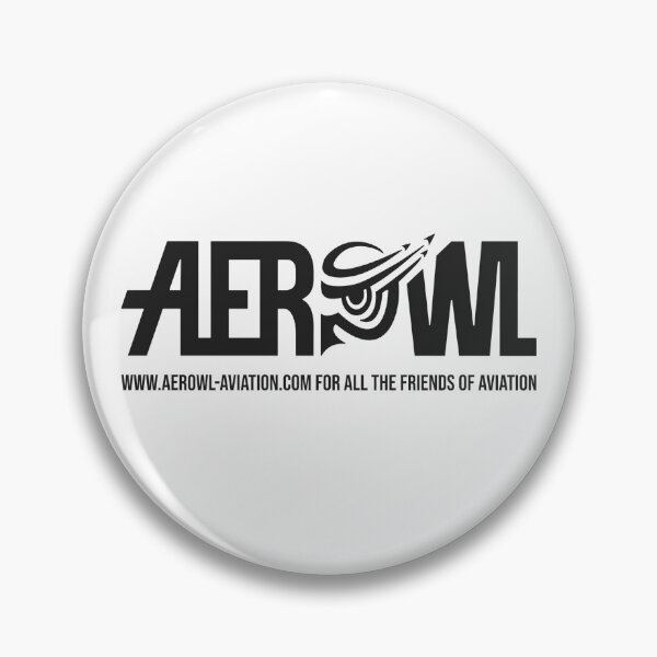 Item preview, The Aerowl logo with web address and claim in black designed and sold by Aerowl-aviation.