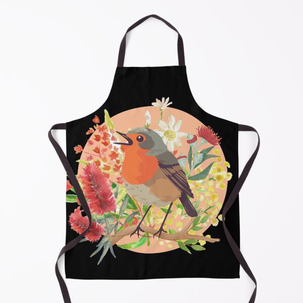 Item preview, Cute Finch with flowers designed and sold by AnulaArt.