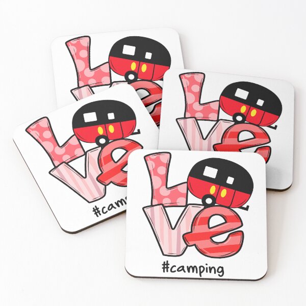 Item preview, Love Camping T-shirt with Caravan designed and sold by Design Shop.