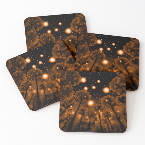 Item preview, Festival atmosphere, psychedelic forest – deep orange, black. designed and sold by My-fake-places.