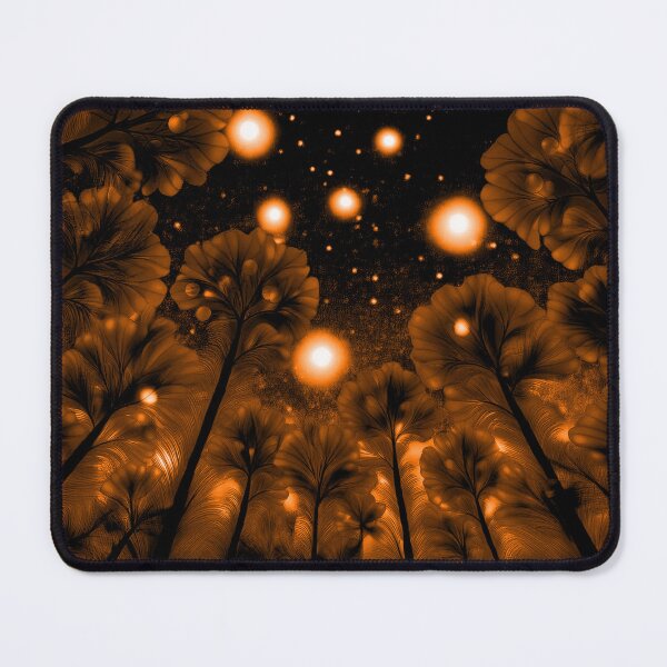 Item preview, Festival atmosphere, psychedelic forest – deep orange, black. designed and sold by My-fake-places.