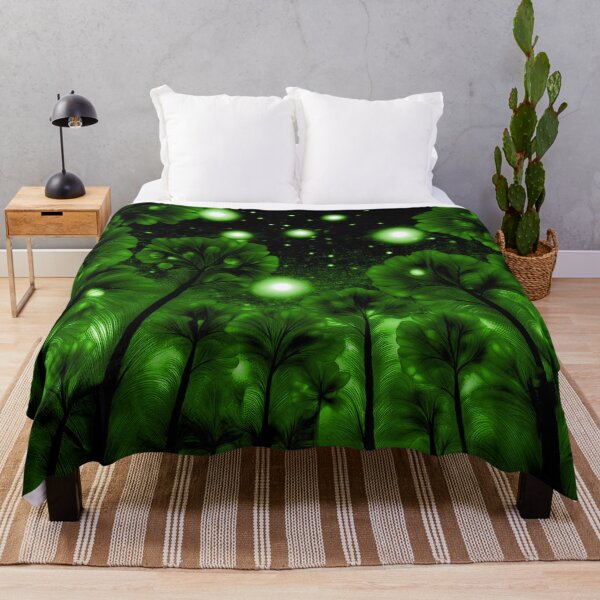 Item preview, Festival atmosphere, psychedelic forest – deep green, black designed and sold by My-fake-places.