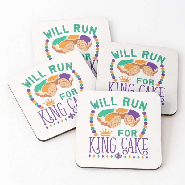Item preview, Will Run for King Cake Mardi Gras Runner designed and sold by jaygo.