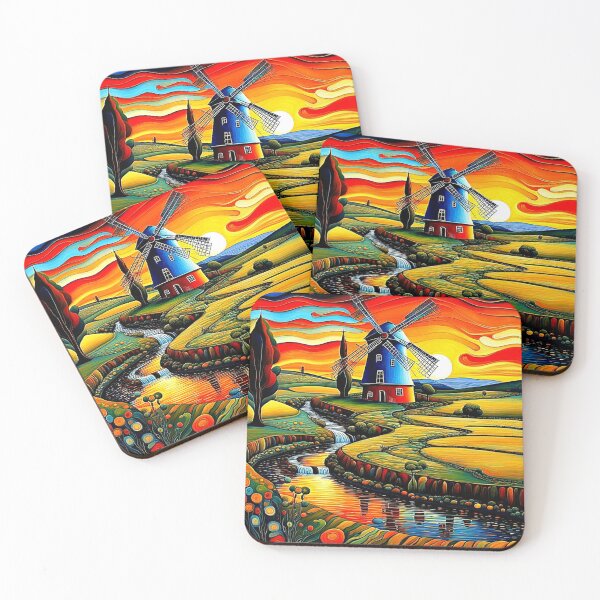 Item preview, Windmill by a stream 3 designed and sold by George Hutton Hunter.