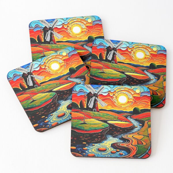Item preview, Windmill by a stream 4 designed and sold by George Hutton Hunter.