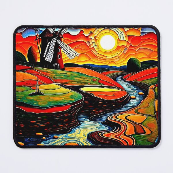 Item preview, Windmill by a stream 4 designed and sold by George Hutton Hunter.
