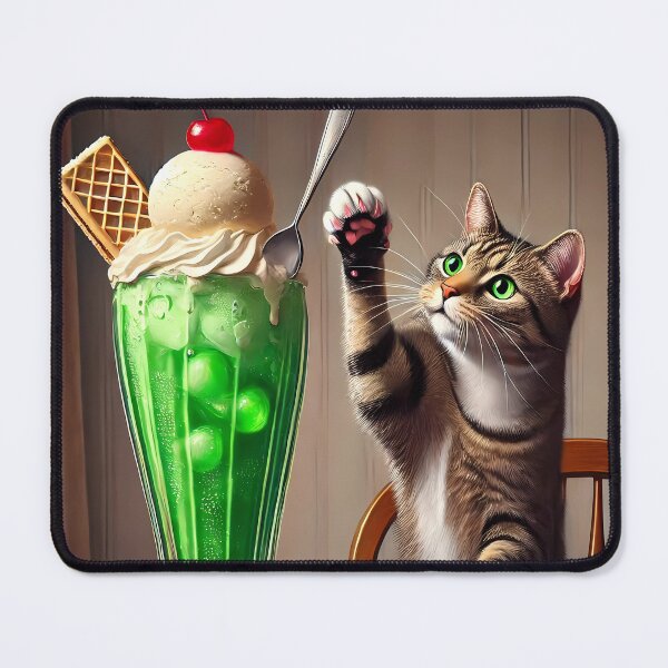 Item preview, Curious Cat's Delight: Soda and Ice Cream Treat designed and sold by DeenaDee.