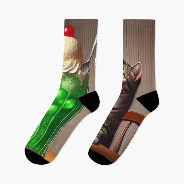 Item preview, Curious Cat's Delight: Soda and Ice Cream Treat designed and sold by DeenaDee.